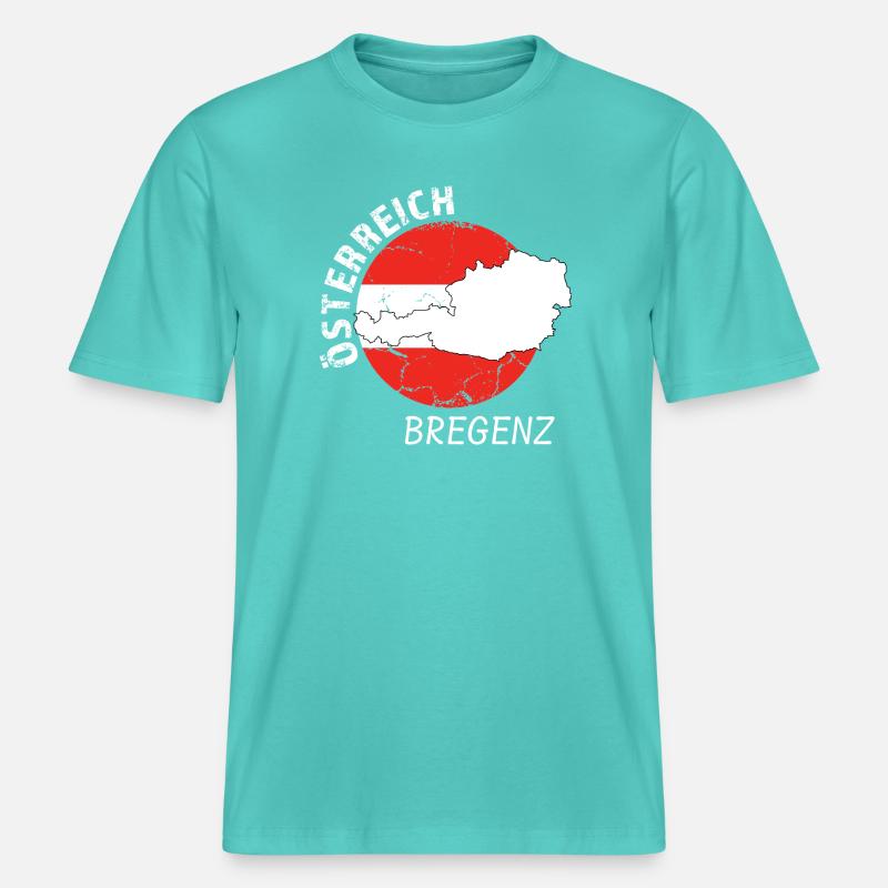 Bregenz - T-shirt unisexe RELAXED FIT en coton bio - bleu piscine