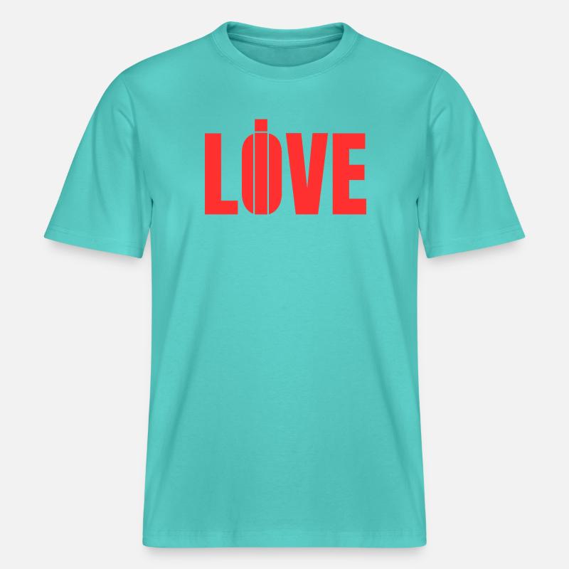 Leben oder lieben -  RELAXED FIT Unisex Organic T-Shirt - Poolblau