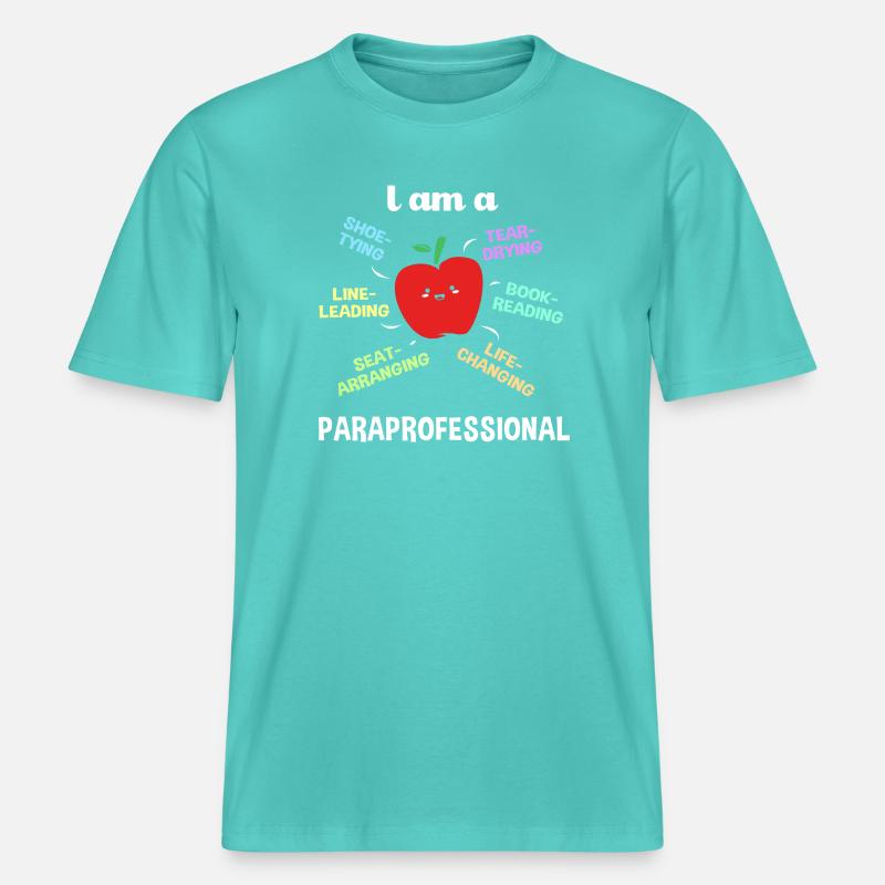Lehrerassistent Paraprofessional Paraeducator -  RELAXED FIT Unisex Organic T-Shirt - Poolblau