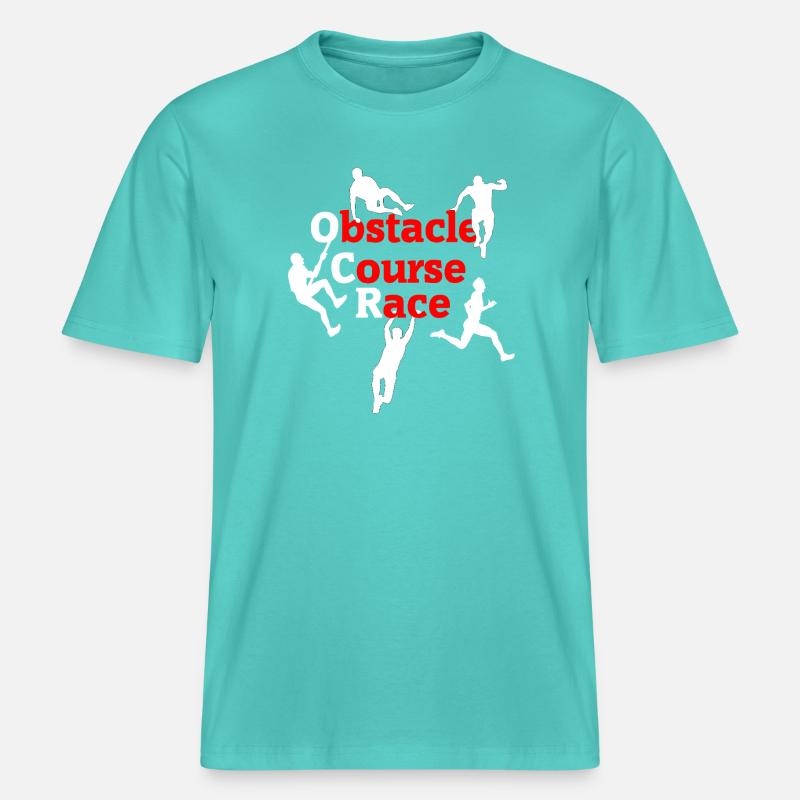 OCR Chaos – Conception d’actions d’obstacles -  T-shirt unisexe RELAXED FIT en coton bio - bleu piscine