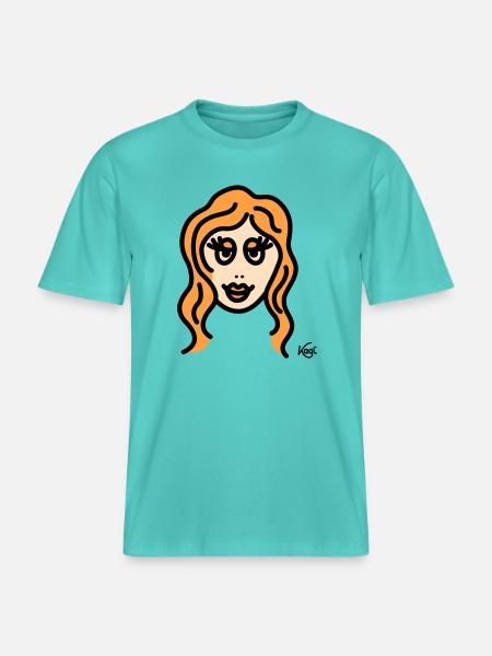 Virgo tall -  RELAXED FIT Unisex Organic T-Shirt - pool blue