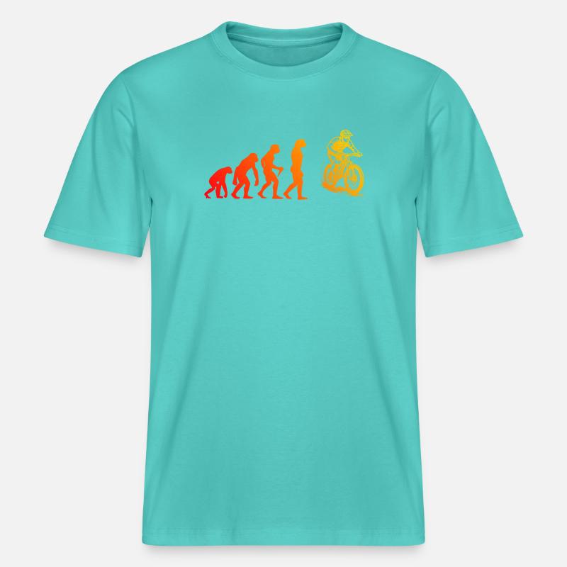 Déclaration directe sur le VTT -  T-shirt unisexe RELAXED FIT en coton bio - bleu piscine