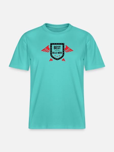 Meilleure Belle-Mère du Monde - T-shirt unisexe RELAXED FIT en coton bio - bleu piscine