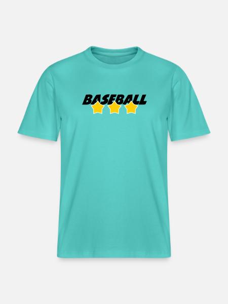 Baseball – Sport - RELAXED FIT Unisex Organic T-Shirt - Poolblau