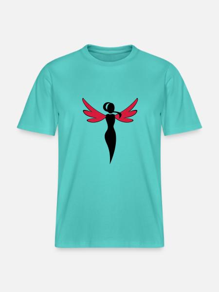 flying - RELAXED FIT Unisex Organic T-Shirt - pool blue