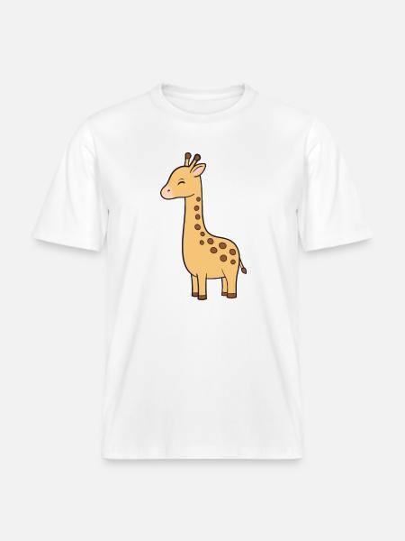 Girafe -  T-shirt unisexe RELAXED FIT en coton bio - blanc