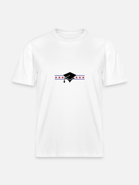 scholar hat / Gelehrtenhut (3c) - RELAXED FIT Unisex Organic T-Shirt - white