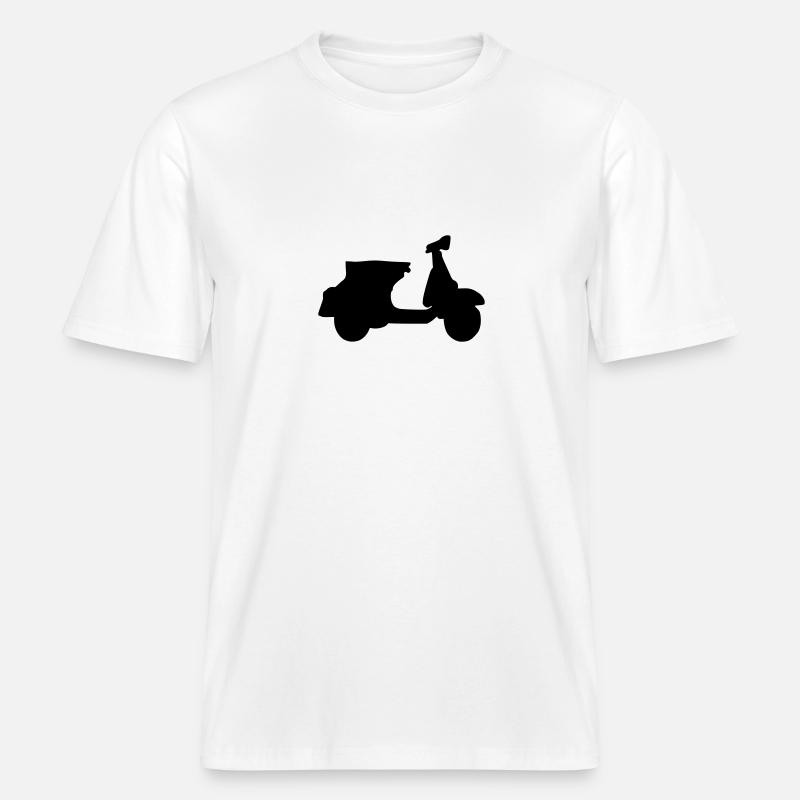 Motorroller Roller Blechroller Schaltroller -  RELAXED FIT Unisex Organic T-Shirt - Weiß