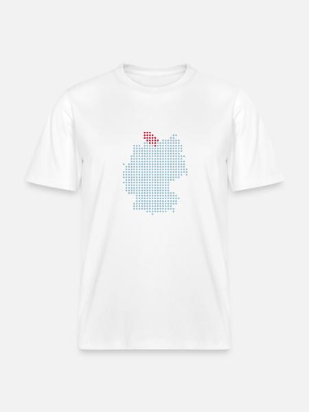 Schleswig-Holstein - Kiel and Lübeck -  RELAXED FIT Unisex Organic T-Shirt - white