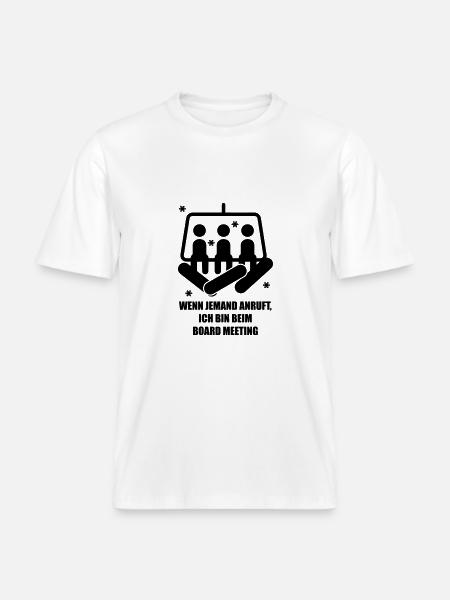 snowboard -  RELAXED FIT Unisex Organic T-Shirt - white