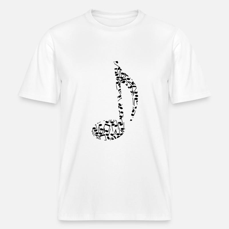 Noten-Note -  RELAXED FIT Unisex Organic T-Shirt - Weiß