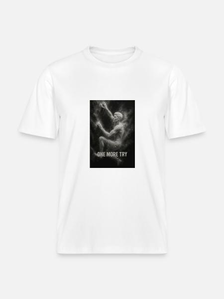 One more try. - RELAXED FIT Unisex Organic T-Shirt - Weiß