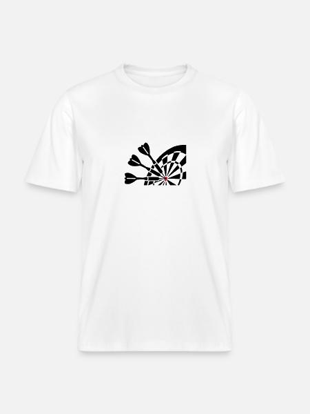 Darts - T-shirt unisexe RELAXED FIT en coton bio - blanc