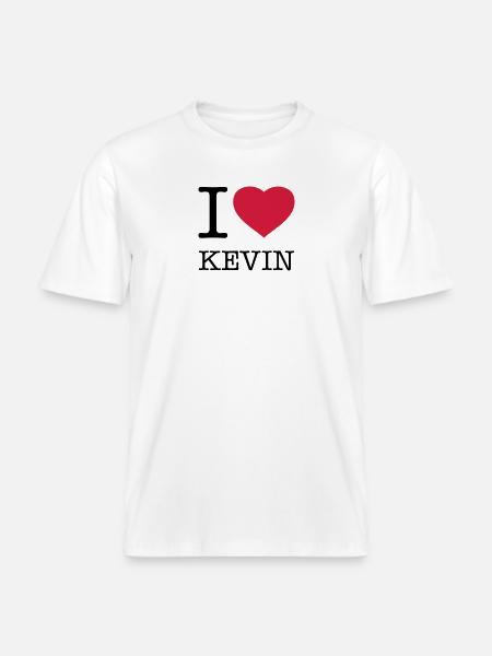 I LOVE KEVIN -  RELAXED FIT Unisex Organic T-Shirt - Weiß