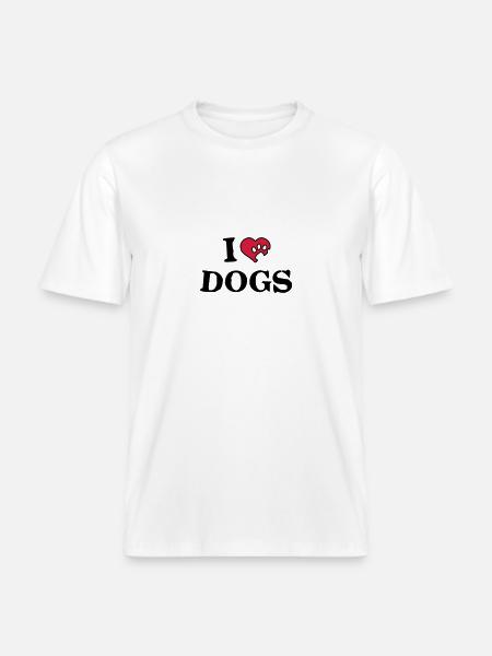 hundeherz_a_2c -  RELAXED FIT Unisex Organic T-Shirt - Weiß