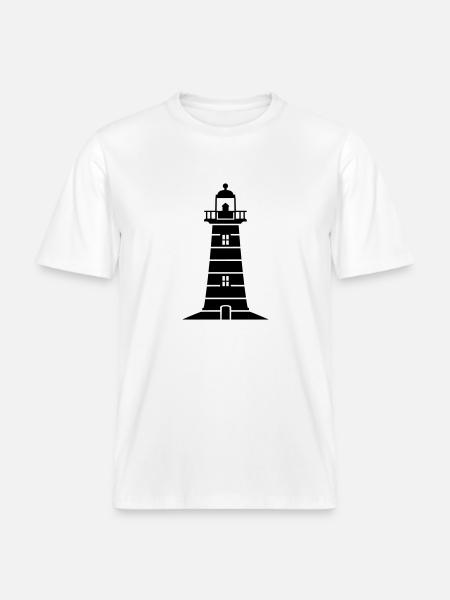 lighthouse - RELAXED FIT Unisex Organic T-Shirt - white