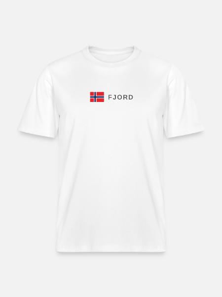 Fjord Norway - RELAXED FIT Unisex Organic T-Shirt - white