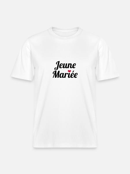Jeune Mariée -  T-shirt unisexe RELAXED FIT en coton bio - blanc