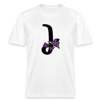 J wie jugendlich -  RELAXED FIT Unisex Organic T-Shirt - Weiß - Vorne - Alina (178cm) & Michal (187cm)