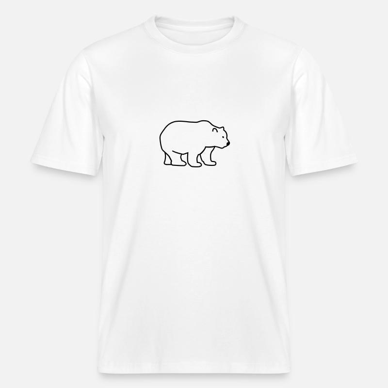 Bär -  RELAXED FIT Unisex Organic T-Shirt - Weiß
