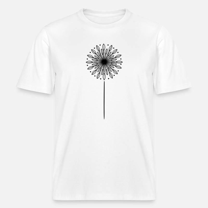 Dandelion Dandelion -  RELAXED FIT Unisex Organic T-Shirt - white