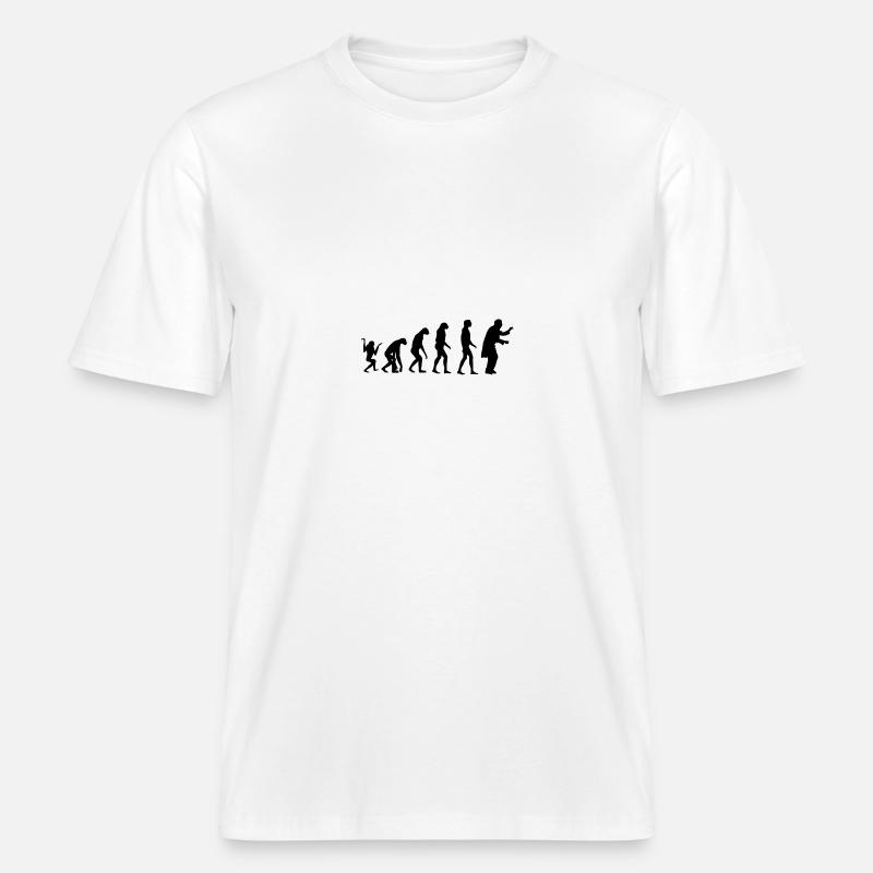 conducteur d'évolution -  T-shirt unisexe RELAXED FIT en coton bio - blanc