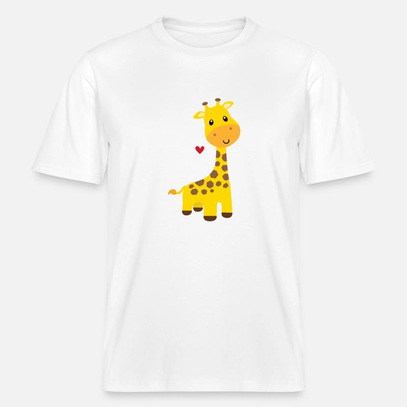 Giraffe -  RELAXED FIT Unisex Organic T-Shirt - white