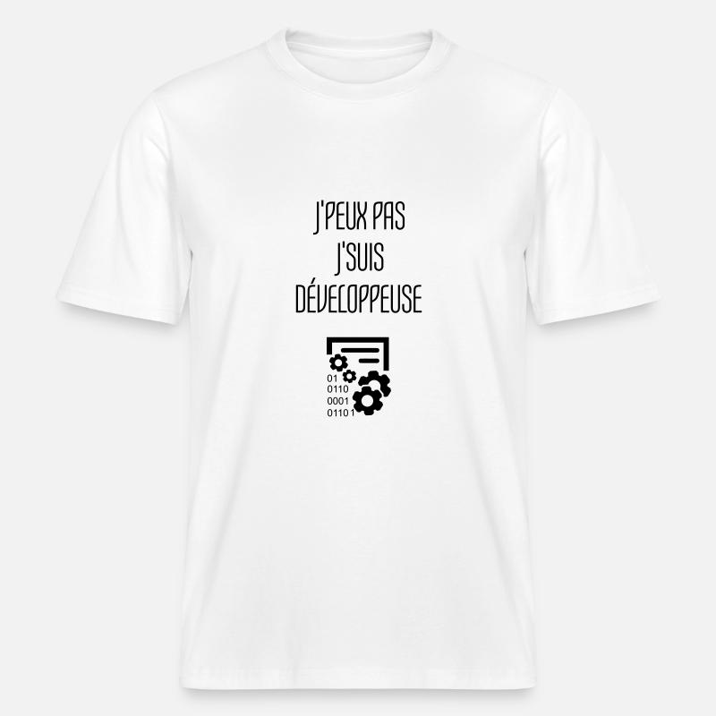 Entwickler / Informatiker / Programmierer / -  RELAXED FIT Unisex Organic T-Shirt - Weiß