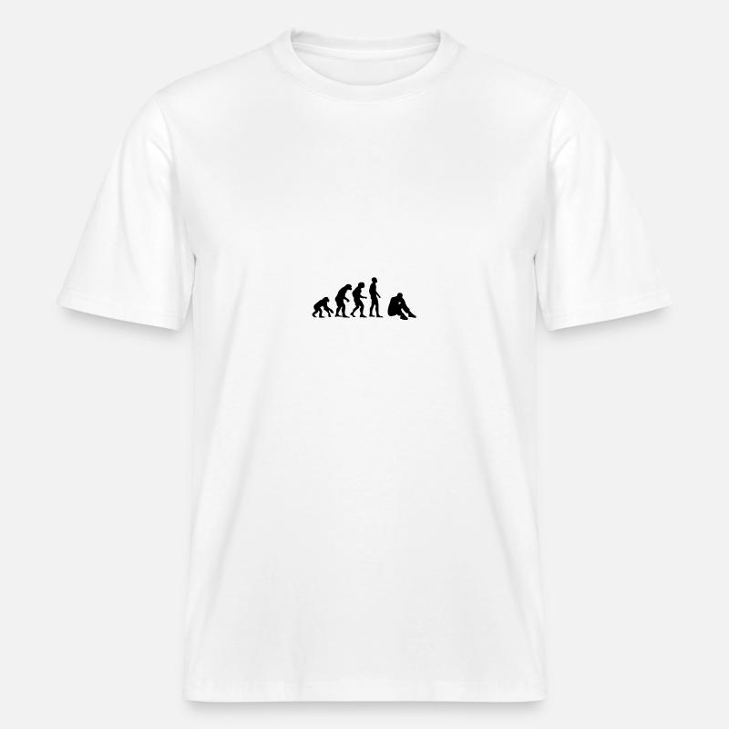dépression évolution -  T-shirt unisexe RELAXED FIT en coton bio - blanc