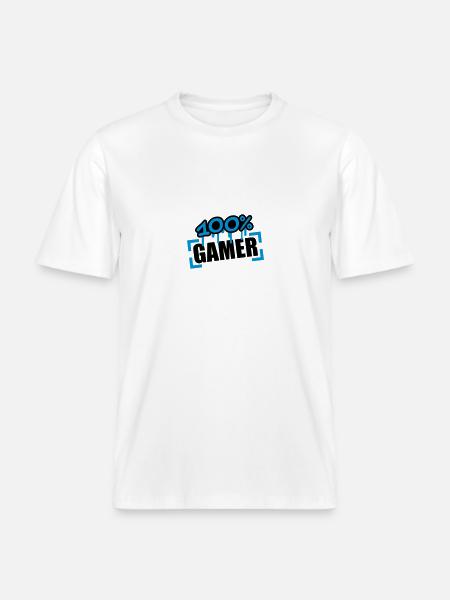 100 Procent Gamer - T-shirt unisexe RELAXED FIT en coton bio - blanc