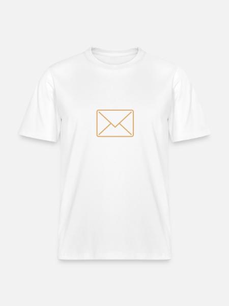 briefumschlag_icon1 - RELAXED FIT Unisex Organic T-Shirt - white