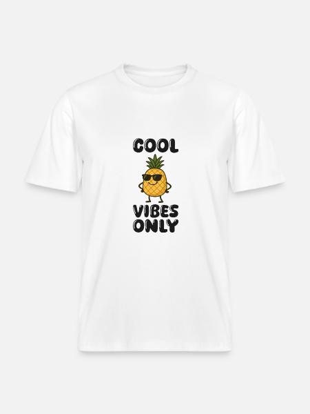 ananas comic - RELAXED FIT Unisex Organic T-Shirt - Weiß