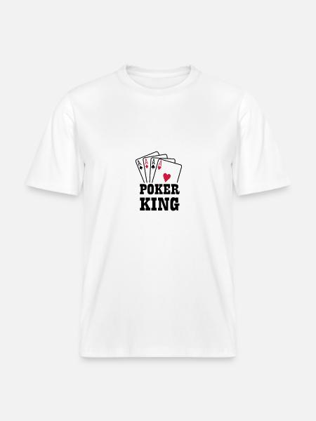 Poker king - RELAXED FIT Unisex Organic T-Shirt - white