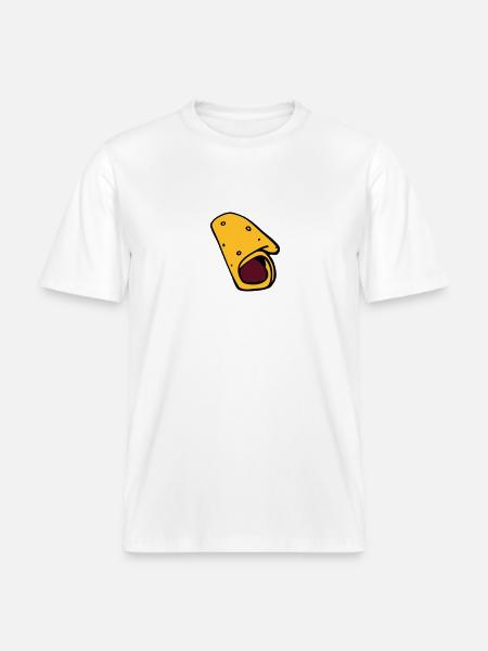 burrito pancake pancake sausage - RELAXED FIT Unisex Organic T-Shirt - white