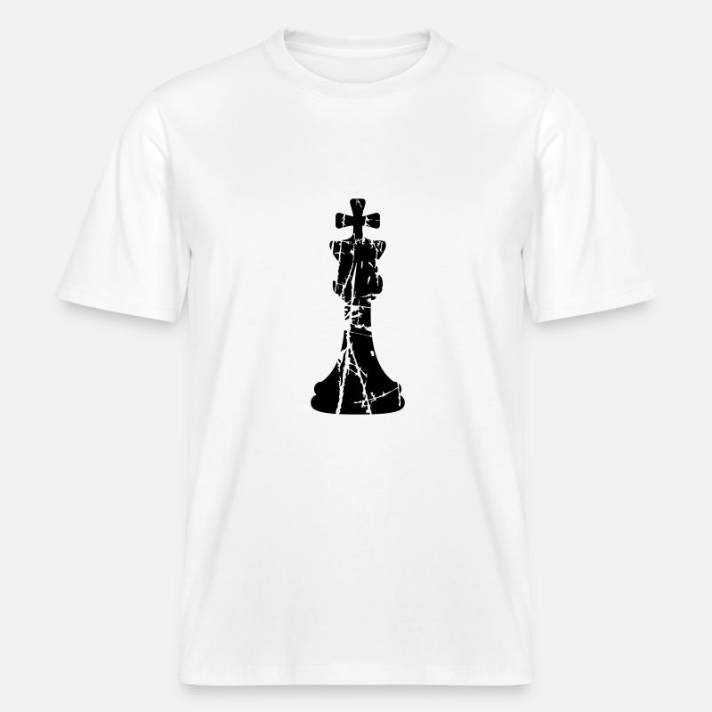 Scratch cracks chess -  RELAXED FIT Unisex Organic T-Shirt - white