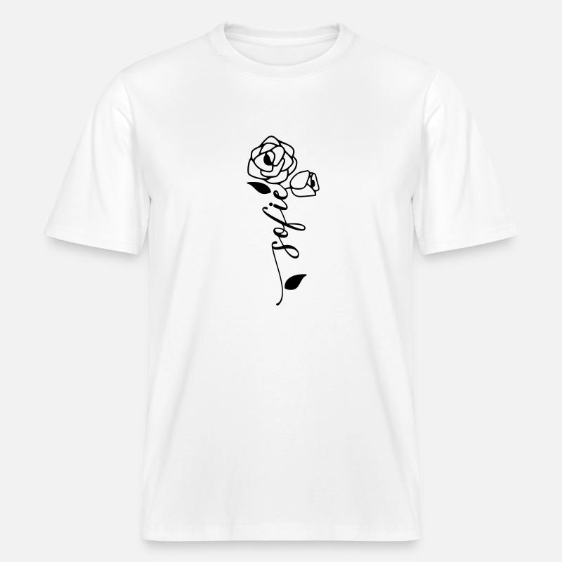 Sofie Nom Prénom Nom Fleur -  T-shirt unisexe RELAXED FIT en coton bio - blanc