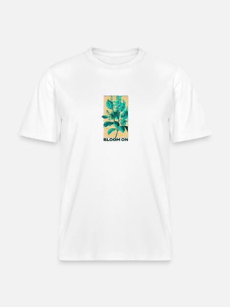 Flora und Fauna Pflanzen Design -  RELAXED FIT Unisex Organic T-Shirt - Weiß