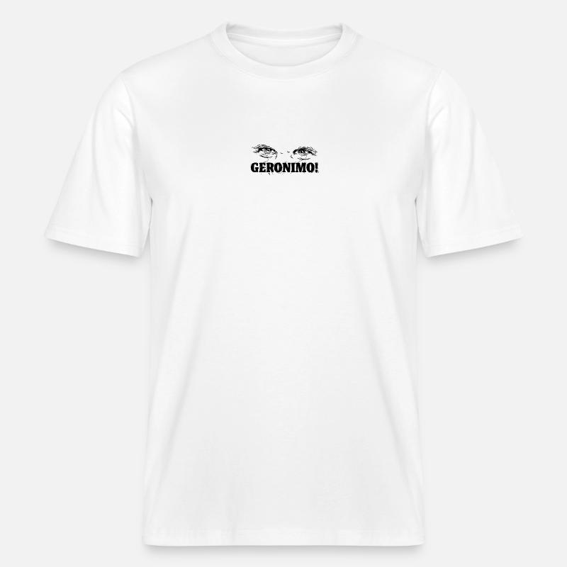 Geronimo! - T-shirt unisexe RELAXED FIT en coton bio - blanc