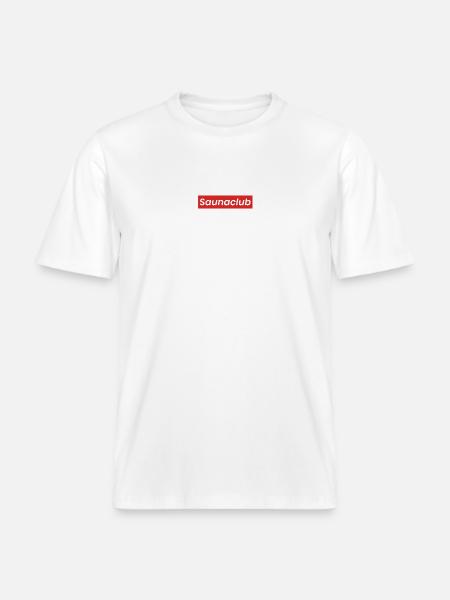 Saunaclub Grafik - RELAXED FIT Unisex Organic T-Shirt - Weiß