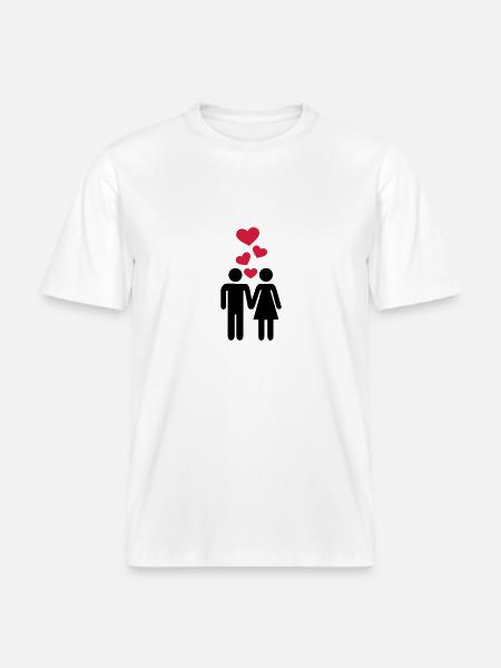 Paar Liebe -  RELAXED FIT Unisex Organic T-Shirt - Weiß