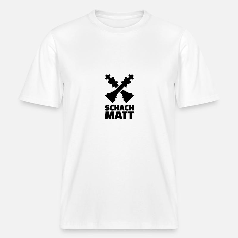 Schach -  RELAXED FIT Unisex Organic T-Shirt - Weiß