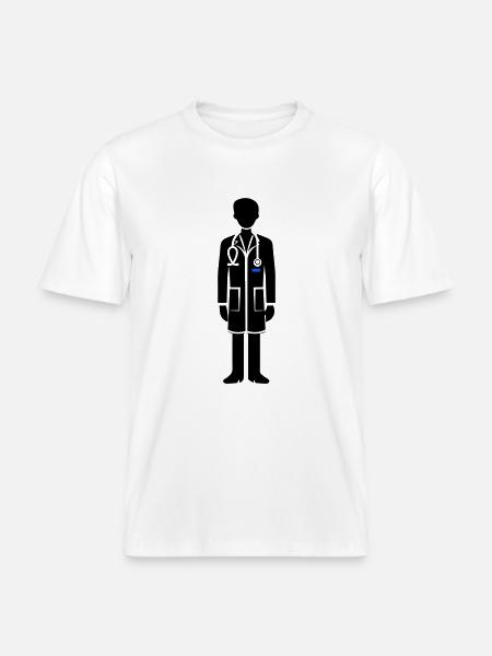 Doktor Symbol - RELAXED FIT Unisex Organic T-Shirt - Weiß