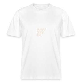 Fahrrad -  RELAXED FIT Unisex Organic T-Shirt - Weiß - Vorne - Alina (178cm) & Michal (187cm)