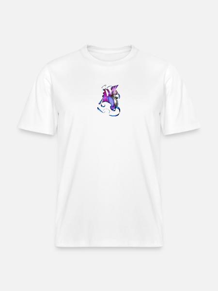 Farbige Spiral- und Fächerkunst -  RELAXED FIT Unisex Organic T-Shirt - Weiß