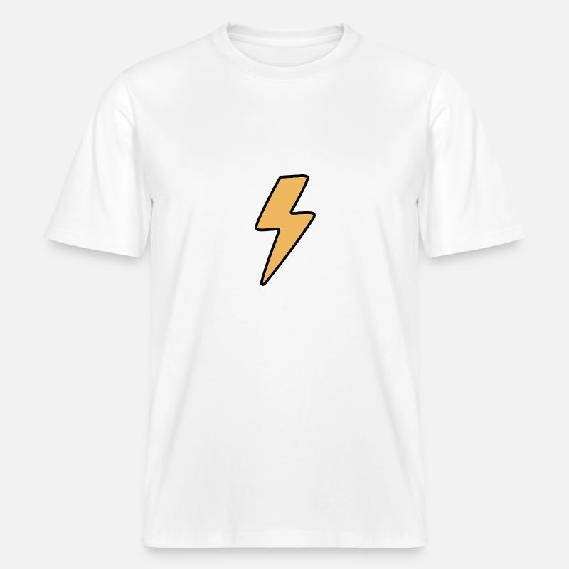 Lightning -  RELAXED FIT Unisex Organic T-Shirt - white