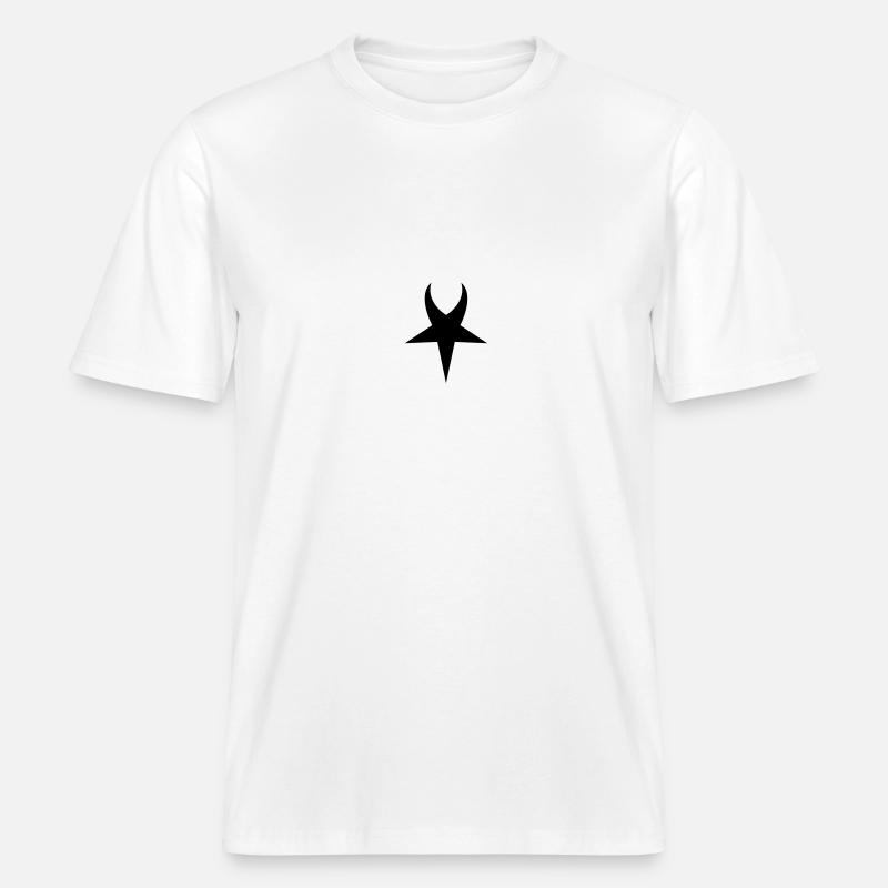 devil -  T-shirt unisexe RELAXED FIT en coton bio - blanc