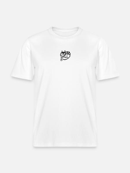 Gefährliche Katze -  RELAXED FIT Unisex Organic T-Shirt - Weiß