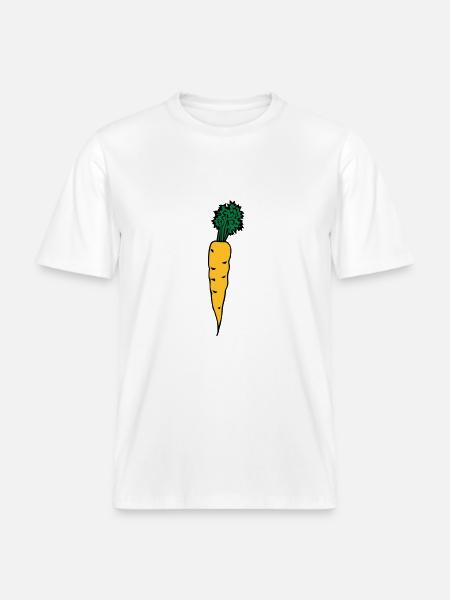 carrot -  RELAXED FIT Unisex Organic T-Shirt - white
