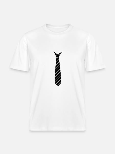 Krawatten Illusion -  RELAXED FIT Unisex Organic T-Shirt - Weiß