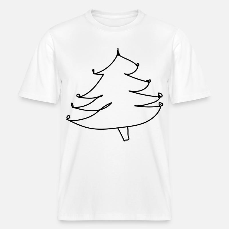 Weihnachtsbaum-Pullover (falscher Weihnachts-Pullover) -  RELAXED FIT Unisex Organic T-Shirt - Weiß